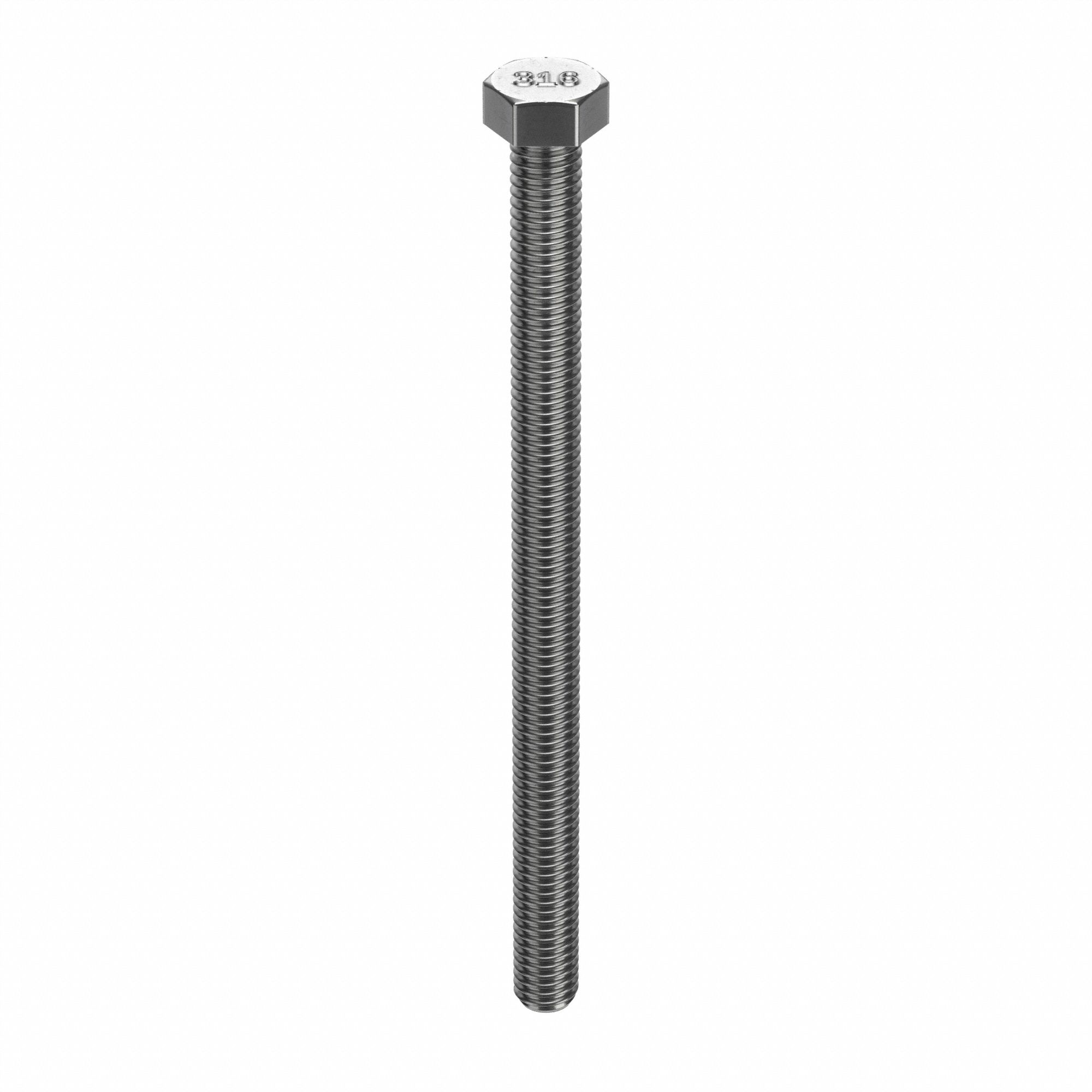 Hex Head Cap Screw: Stainless Steel, A4, Plain, 1/2"-13, Coarse, 4 1/2 in lg, Globally Sourced, 5 PK