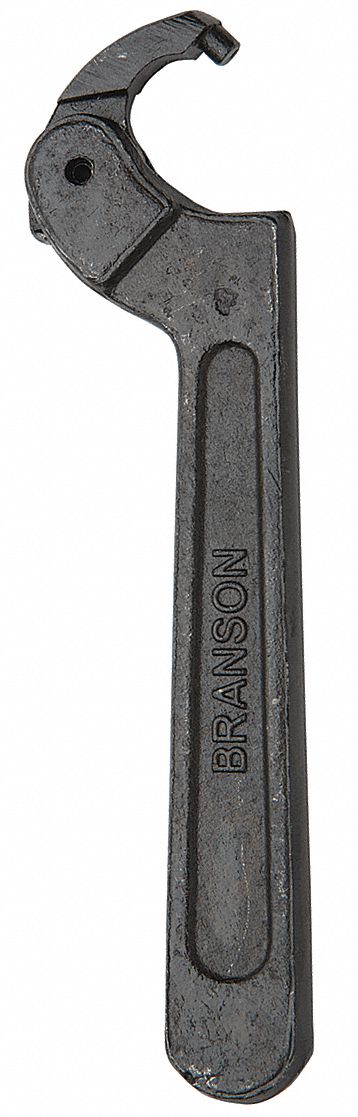 Pin Spanner Wrench: 1 1/4 in to 3 in, 13/64 in Pin Dia, 8 1/8 in Overall Lg, 7/32 in Pin Lg