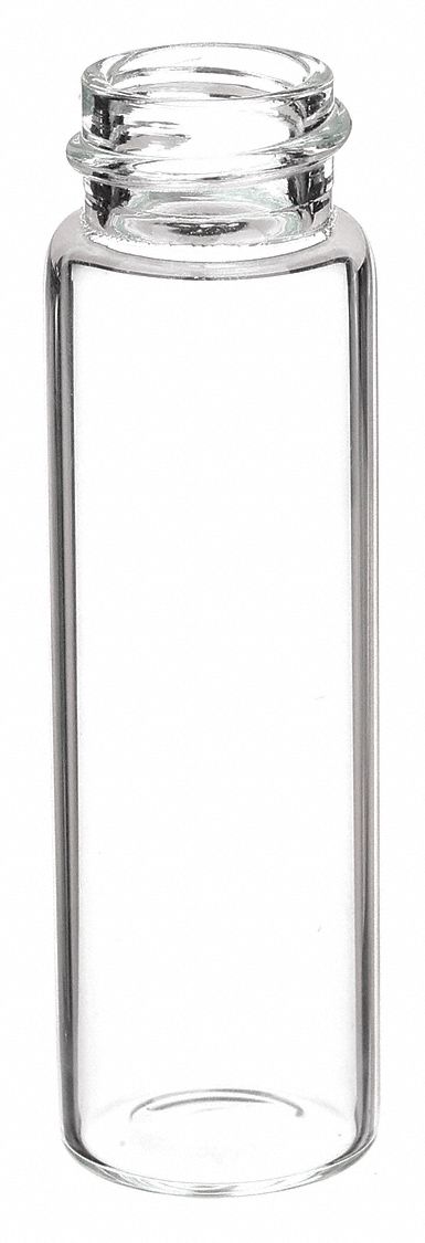 Vial: Borosilicate Glass, 15 mL Capacity - mL, 0.5 fl oz Capacity - oz, 144 Vials Included, Clear, A