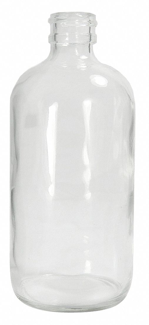 Bottle: Glass, 480 mL Capacity - mL, 16 fl oz Capacity - oz, 75 mm Body Dia, Non-Sterile, Sampling