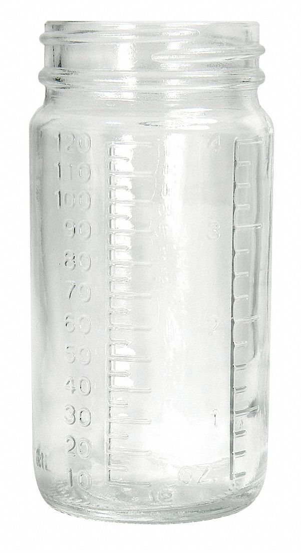 Bottle: Glass, 240 mL Capacity - mL, 8 fl oz Capacity - oz, Clear, Mixing/Storing/Sampling, Round
