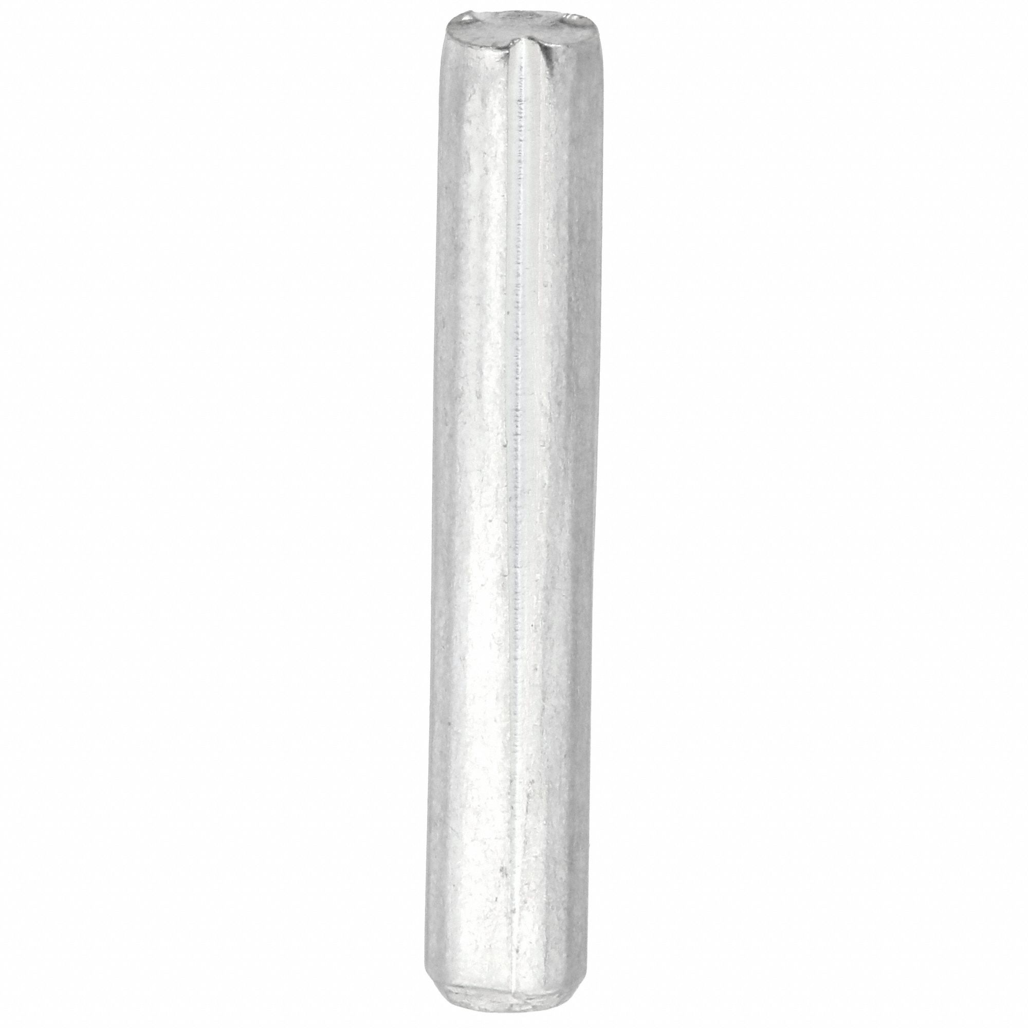 GROOVED PIN, ⅛ IN DIA, ½ IN L, TYPE A, INCH, ⅛ IN DIA, ½ IN SHANK L, STEEL, 10 PK