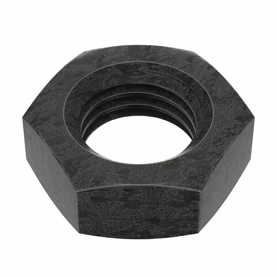 Jam Nut: Jam Hex, 7/8"-9 Thread, 1 19/64 in Hex Wd, 33/64 in Hex Ht, Steel, Grade A, Plain, 5 PK