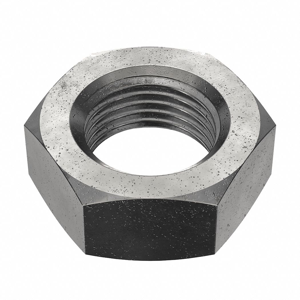 Jam Nut: Jam Hex, 5/8"-18 Thread, 15/16 in Hex Wd, 25/64 in Hex Ht, Steel, Grade 5, Plain, 5 PK