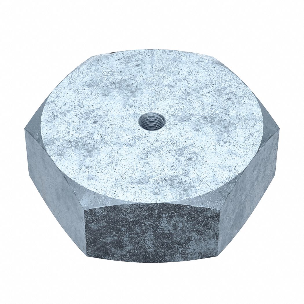 Jam Nut: Jam Hex, 1 1/2"-12 Thread, 2 7/32 in Hex Wd, 7/8 in Hex Ht, Steel, Grade 5, Zinc-Plated