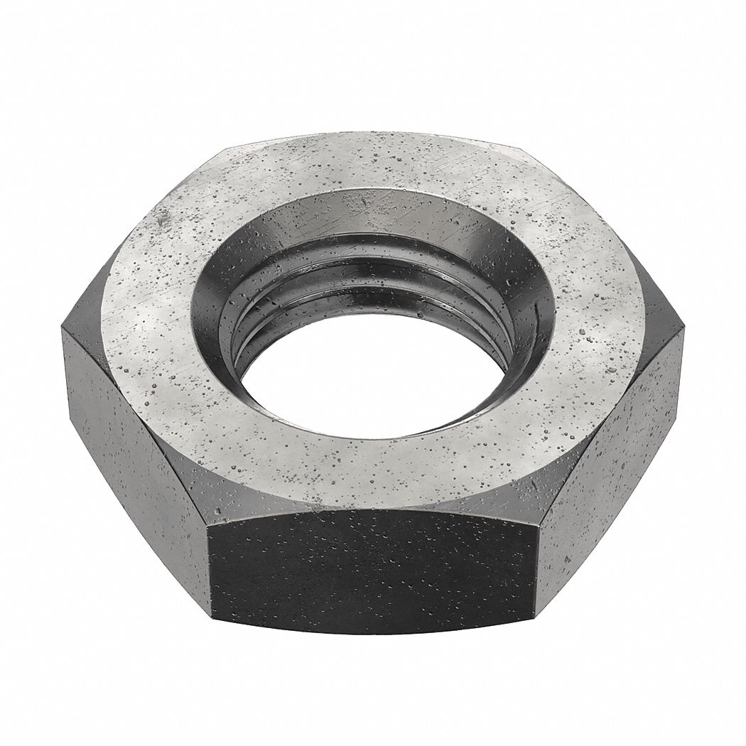 Jam Nut: Heavy Jam, 7/8"-9 Thread, 1 7/16 in Hex Wd, 31/64 in Hex Ht, Steel, Grade A, Plain, 5 PK