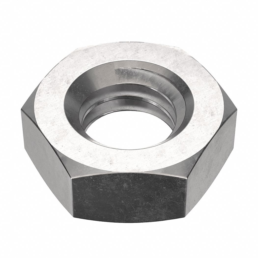 FAS 5/16-18 Stainless Steel Hex Jam Nuts (25-Pack) - Course Thread, 18-8 Grade