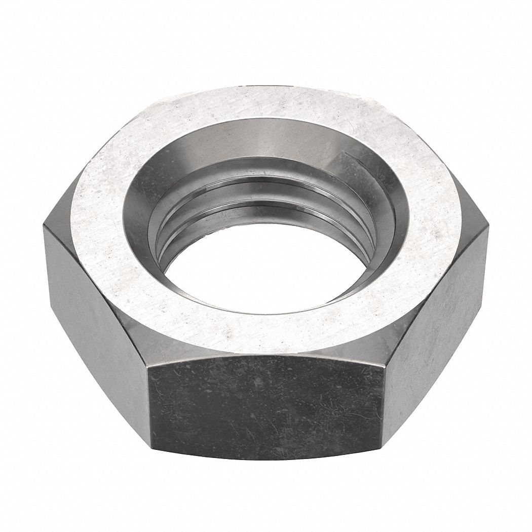 Jam Nut: Jam Hex, 3/4"-10 Thread, 1 7/64 in Hex Wd, 29/64 in Hex Ht, Stainless Steel, 316, 5 PK