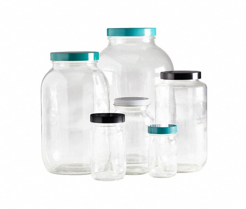 Precleaned Bottle: Glass, 240 mL Capacity - mL, 8 fl oz Capacity - oz, Clear, Sampling, Transparent