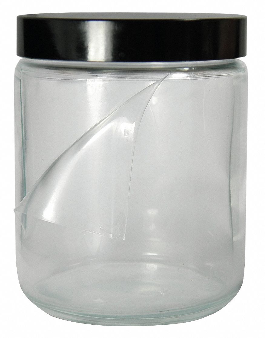 Safety Coated Bottle: Safety Coated Glass, 480 mL Capacity - mL, 16 fl oz Capacity - oz, Clear