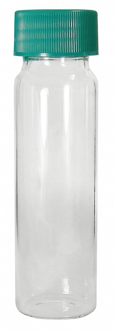 Vial: Borosilicate Glass, 40 mL Capacity - mL, 1.35 fl oz Capacity - oz, 144 Vials Included, Clear