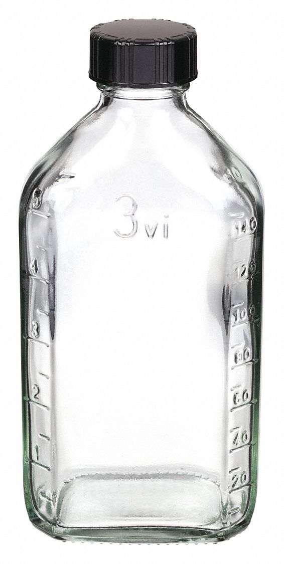 Bottle: Glass, 180 mL Capacity - mL, 6 fl oz Capacity - oz, 41 mm Body Dia, Closure Included, Clear