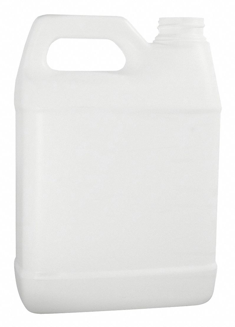 Jug: 1.92 L Capacity - mL, 64 fl oz Capacity - oz, Screw On, HDPE, Integral Shoulder Handle, White