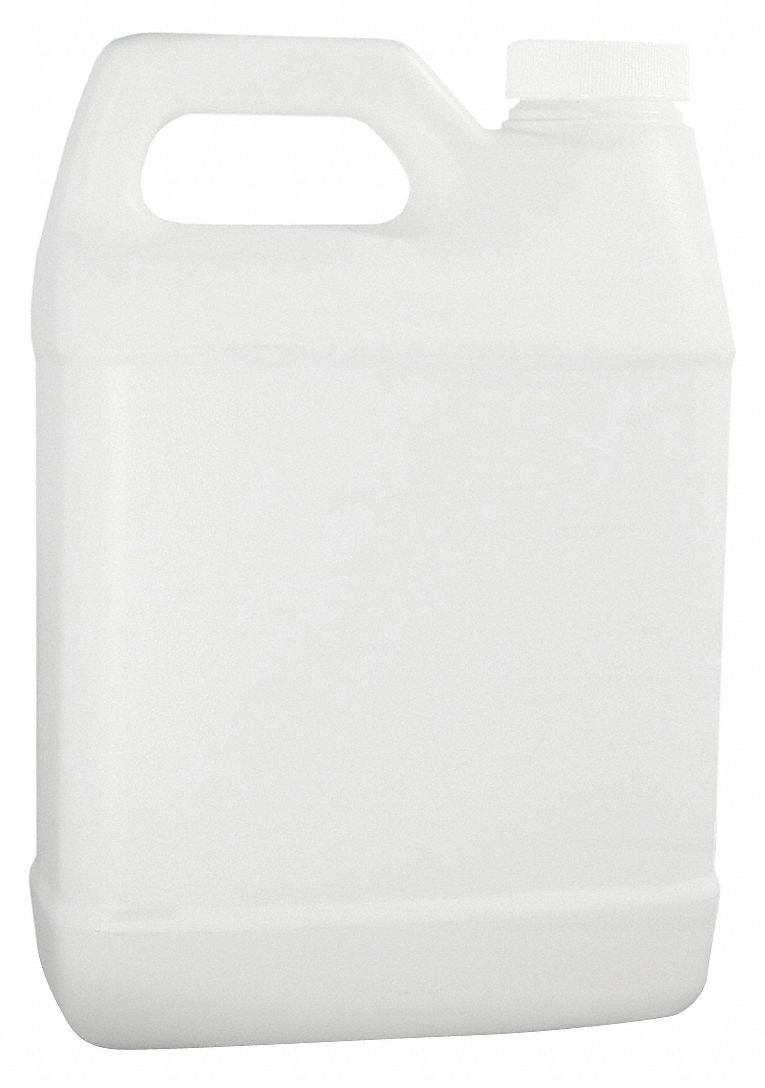 Jug: 1.92 L Capacity - mL, 64 fl oz Capacity - oz, Screw On, HDPE, Integral Shoulder Handle, White