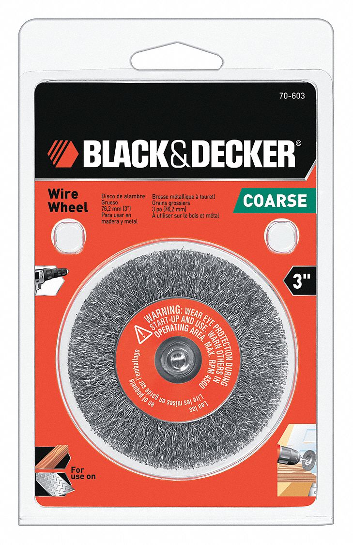 BLACK & DECKER, Wire Wheel Brush - 41WD78|70-603 - Grainger