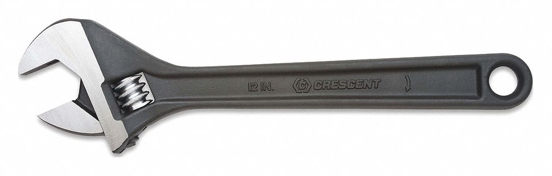 Adjustable Wrench, 4in, Black Oxide Finish