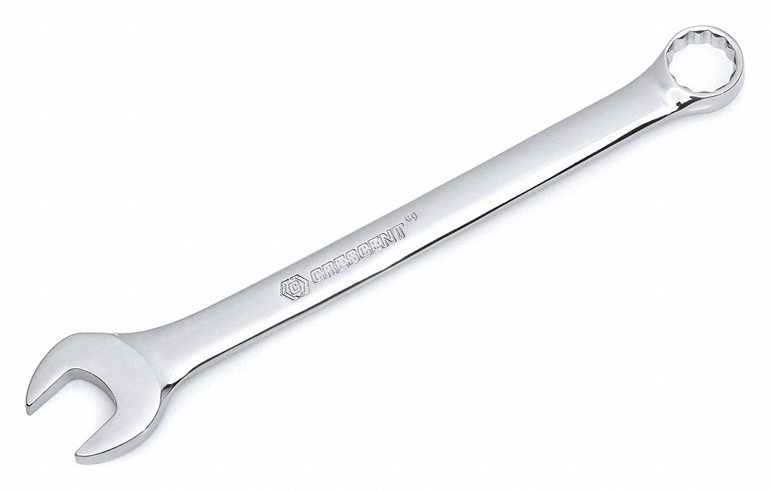 Combination Wrench, 1/2in, 12pt, SAE, Polish