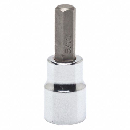 Drive Hex Bit Socket,3/8in,7mm - Grainger