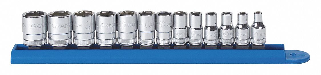 Socket, 13pc, 1/4in,