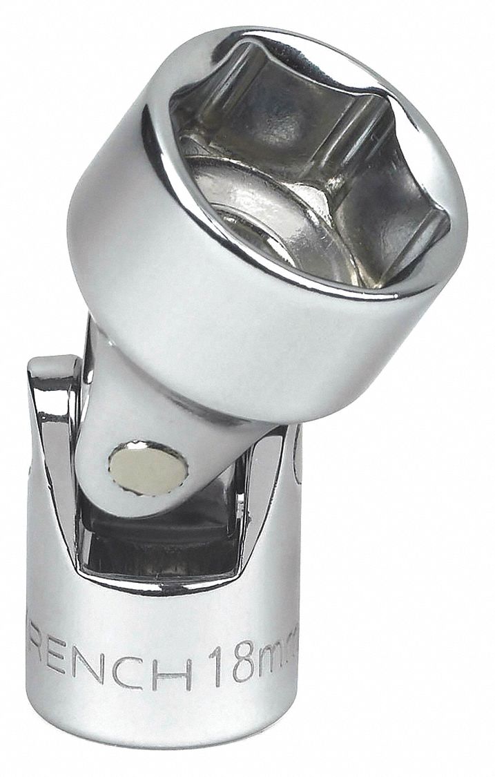 Flex Socket, 3/8in Drive 6 Pt., 17mm