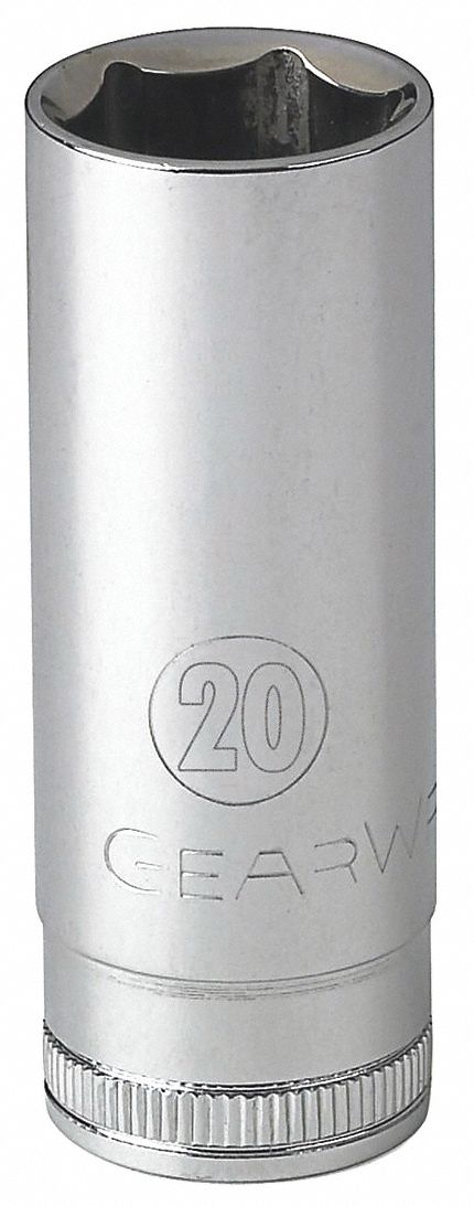 Socket, drive 6pt Deep, metric, 3/8, 20mm