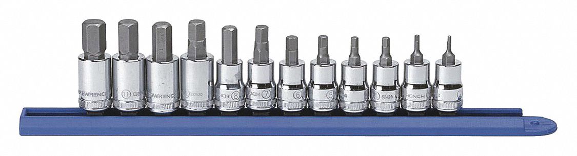 Metric Hex Bit Socket Set, 12 pc.