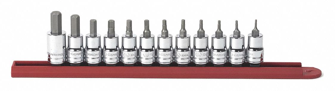 SAE Hex Bit Socket Set, 12 pc.