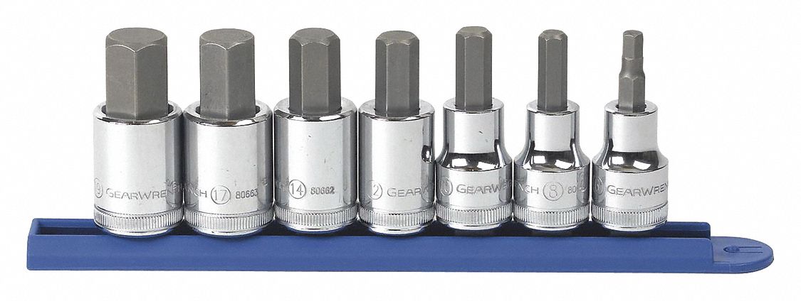 Metric Hex Bit Socket Set 7 pc.