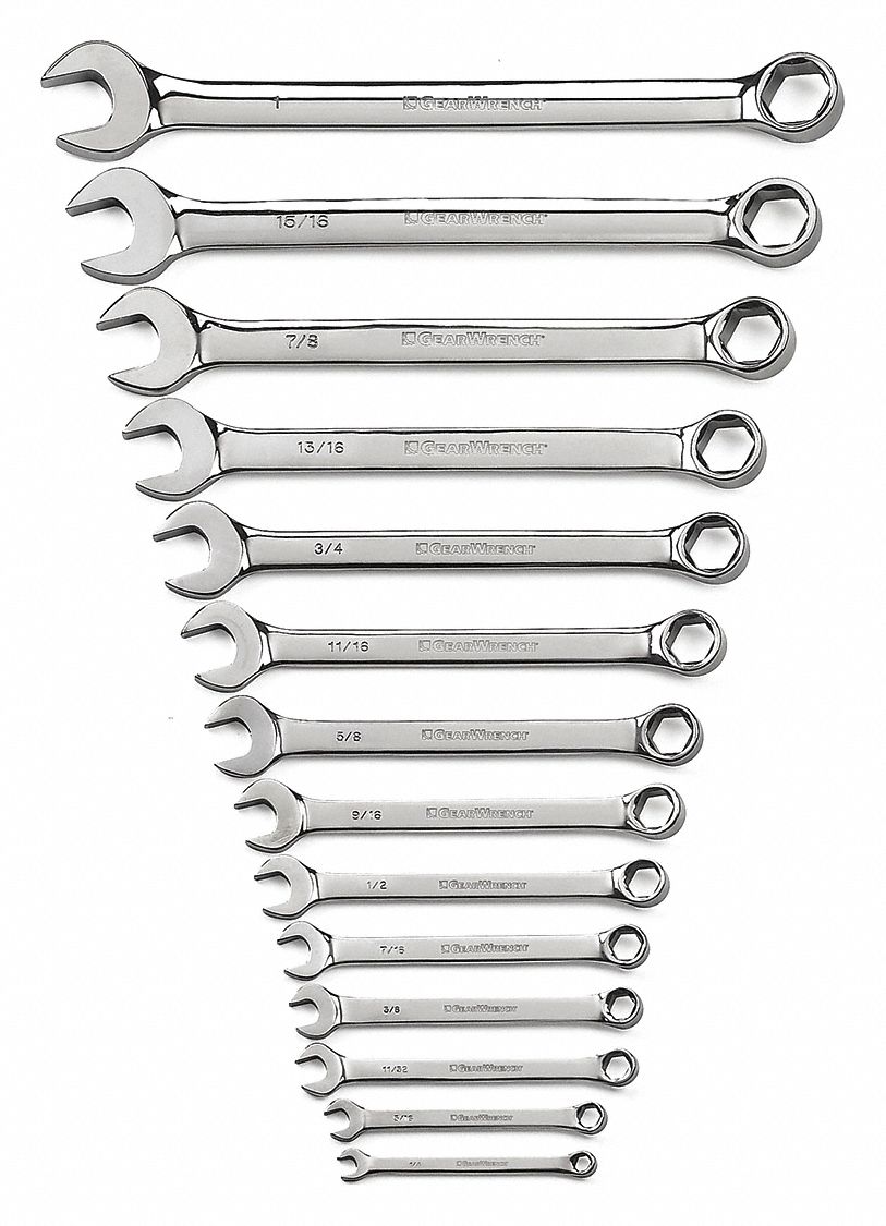 GEARWRENCH, Comb Non-ratcheting Wrench Set,14pc,sae - 41XR60|81924 ...