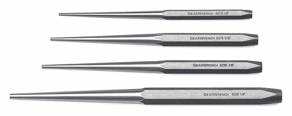 Long Taper Punch Set 4 pc.