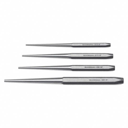 Long Taper Punch Set4 Pc Grainger