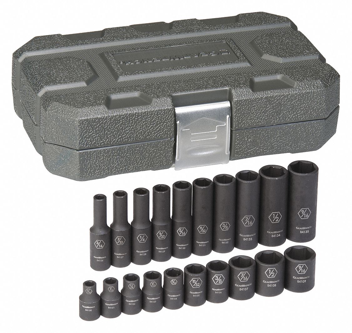 Impact Socket Set 20 pc. SAE 1/4in Drive