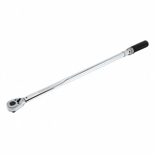 GEARWRENCH Micrometer Torque Wrench: 3/4 in Drive Size, 100 ft-lb to 600  ft-lb, 42 1/2 in Overall Lg