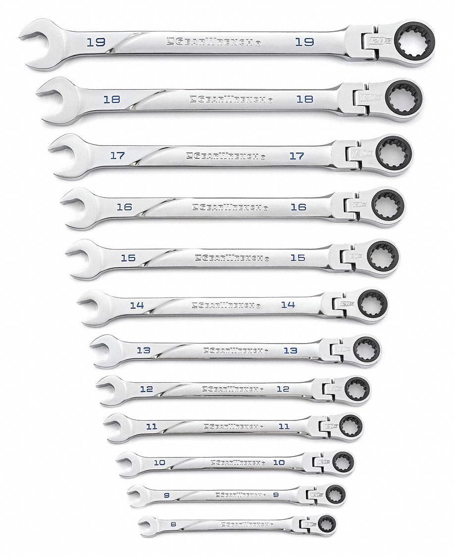 Ratcheting Wrench Set, 12 pc., 120XP