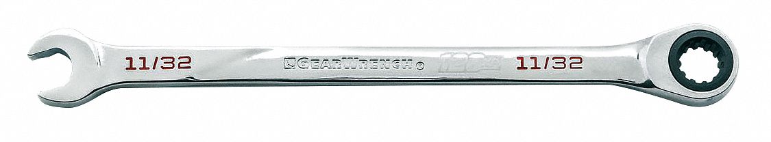 Combo Wrench, Steel, SAE, 0 deg.