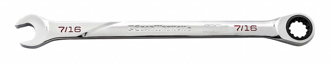 Combo Wrench, Steel, SAE, 0 deg.