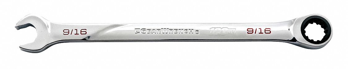 Combo Wrench, Steel, SAE, 0 deg.