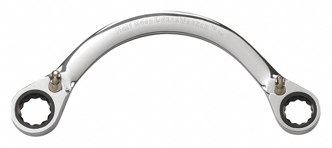 GEARWRENCH Ratcheting Wrench, HalfMoon, 10mm x 12mm 41YH569851D