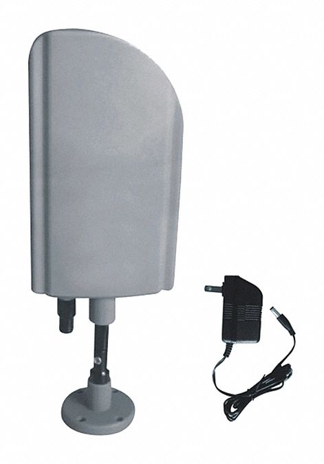 INDOOR/OUTDOOR TV ANTENNA, VHF/UHF, 17 TO 23 DB, BLACK, 2 X 5 X 8 IN, PLASTIC