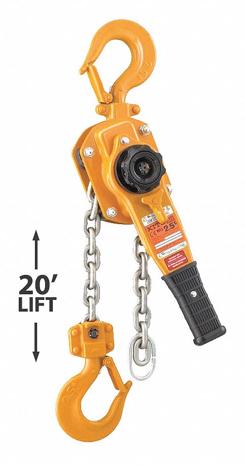 HOIST LEVER 6T 20FT W/SLIP CLUTCH