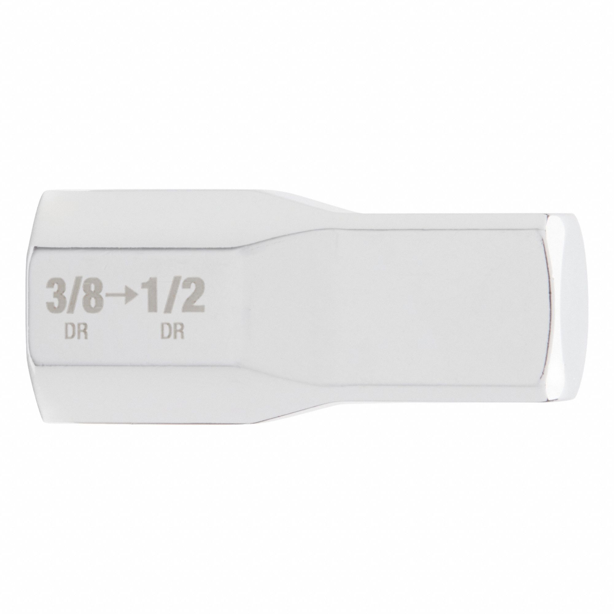 Drive Adapter 3/8 in to 1/2 in: 1/2 in Output Drive Size, Square, 63/100 in Overall Lg