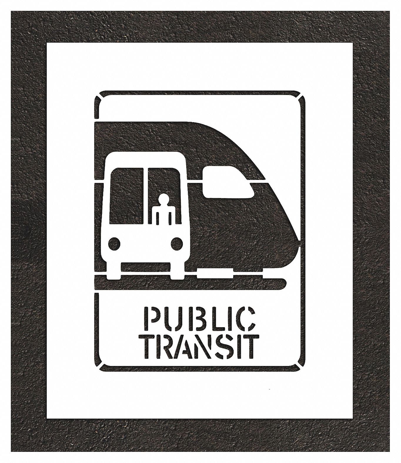 Individual Stencil: Parking Lot Symbols, 26 in Overall Wd, 32 in Overall Ht, 0.063 in Thick, Symbol