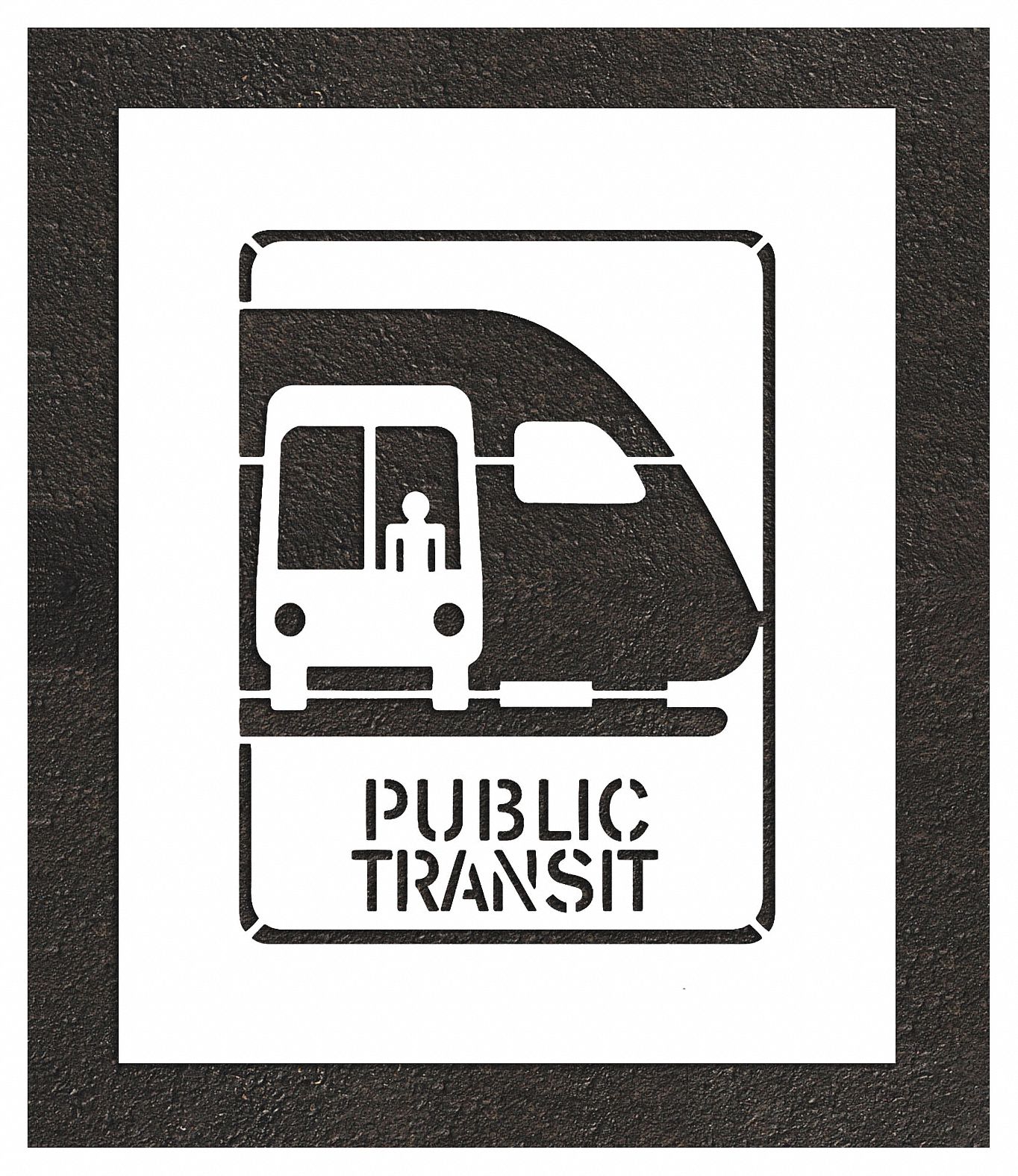 Individual Stencil: Parking Lot Symbols, 26 in Overall Wd, 32 in Overall Ht, 0.125 in Thick