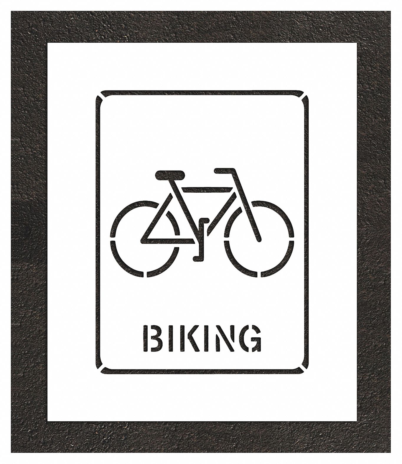 Individual Stencil: Parking Lot Symbols, Parking Lot, 26 in Overall Wd, 32 in Overall Ht