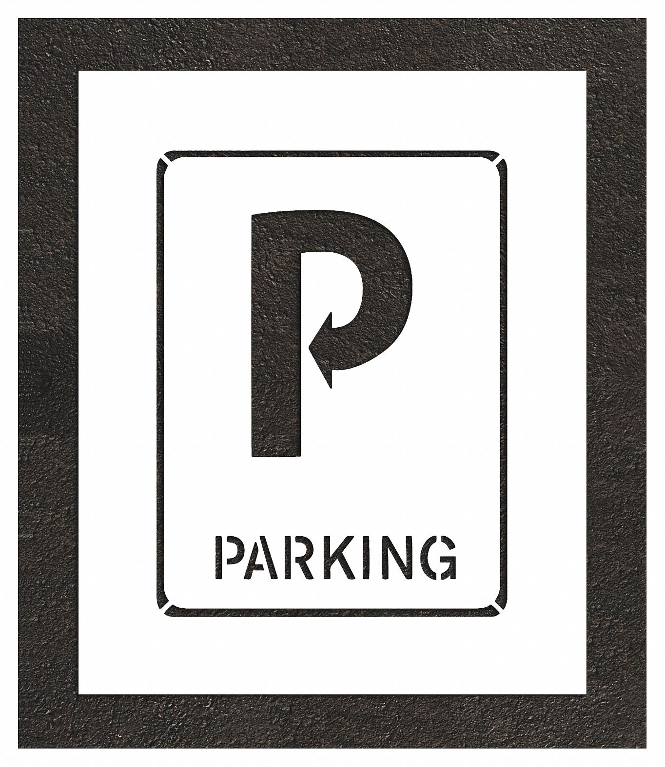 Parking Lot Symbols, 26 in Overall Wd, Pavement Stencil 420A05STL