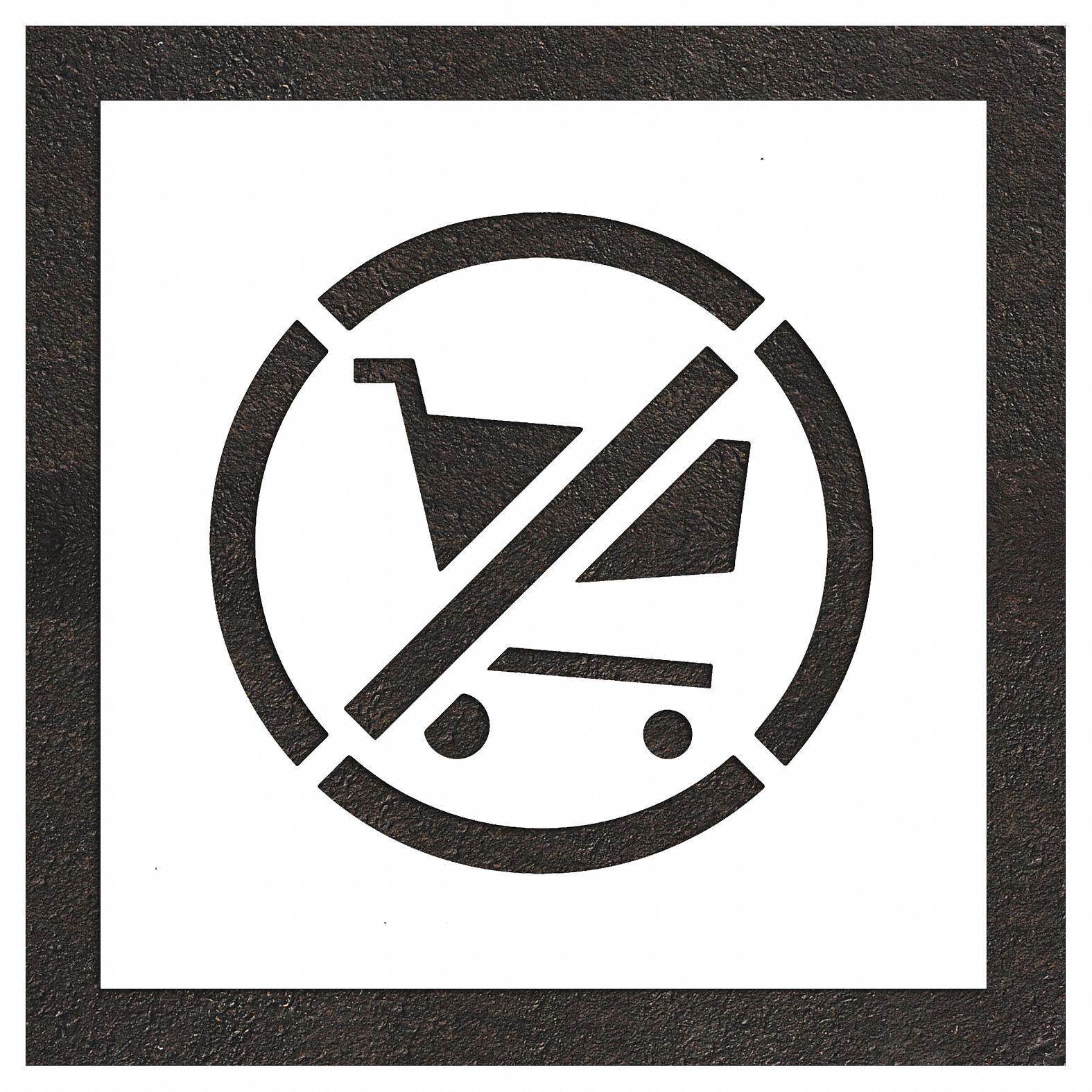 Parking Lot Symbols, 32 in Overall Wd, Pavement Stencil 420A17STL