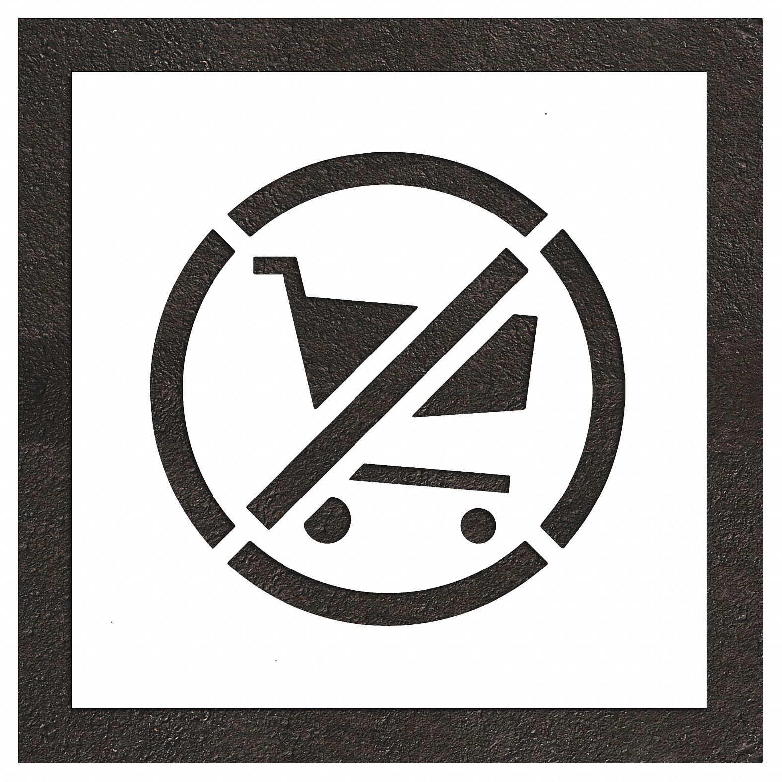 Individual Stencil: Parking Lot Symbols, 32 in Overall Wd, 32 in Overall Ht, 0.125 in Thick, White