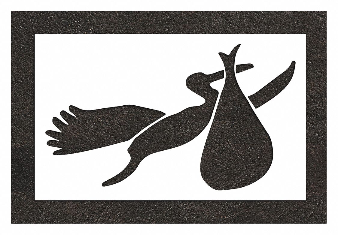 Individual Stencil: Expecting Mom, 102 in Overall Wd, 64 in Overall Ht, 0.063 in Thick