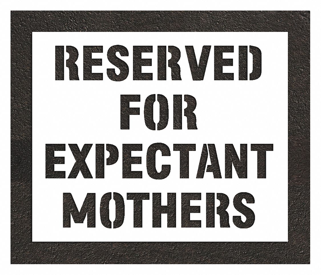 Individual Stencil: Parking Lot Symbols, 60 in Overall Wd, 49 in Overall Ht, 0.063 in Thick