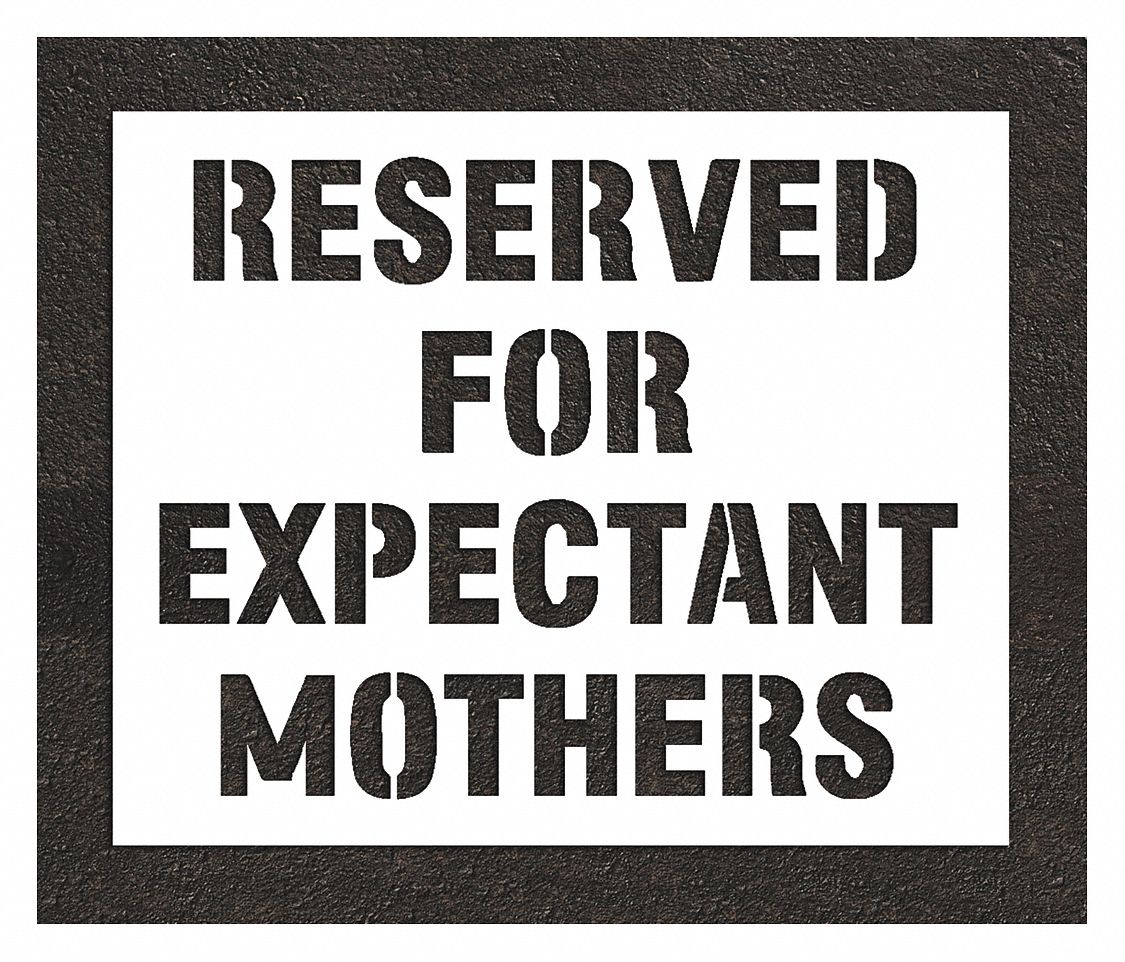 Individual Stencil: Parking Lot Symbols, 60 in Overall Wd, 49 in Overall Ht, 0.125 in Thick